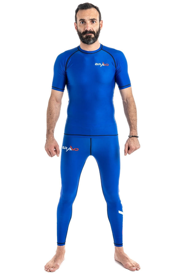 Blue short sleeve Rash Guard