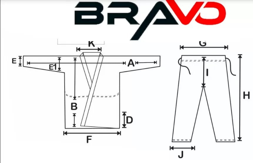 Bravo Size Chart