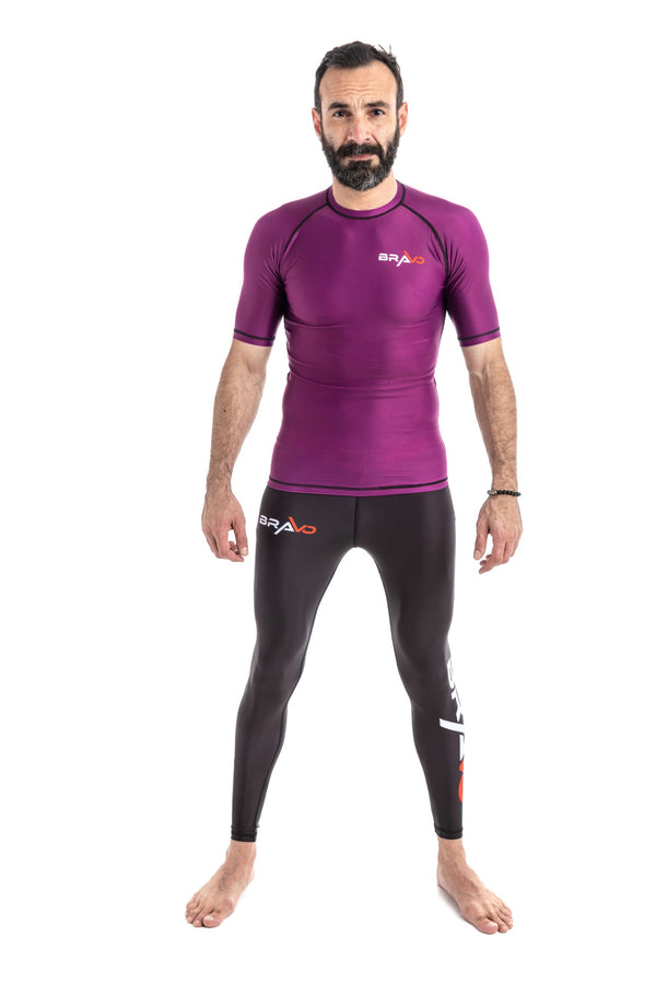 Purple Short Sleeve Rash Guard