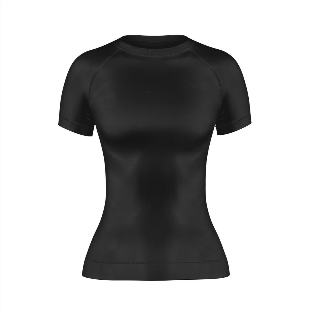 Womens Black short sleeve Rash Guard